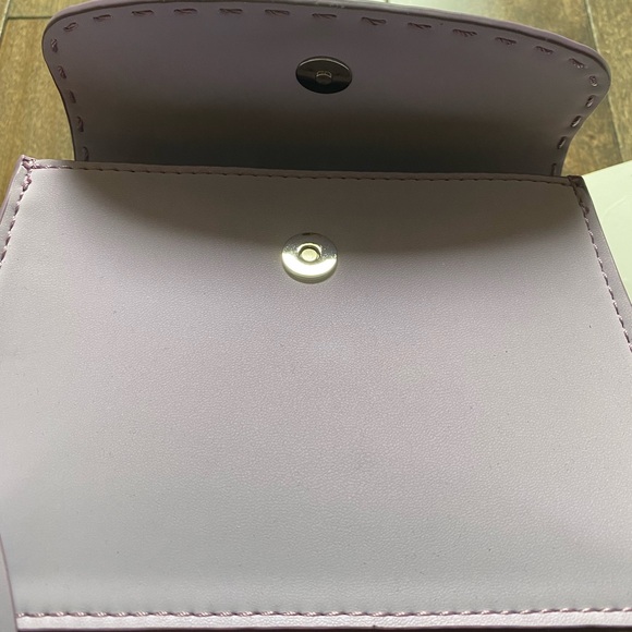 Zara Mini Crossbody Bag with Topstitching. Lilac Colour. - Picture 11 of 15